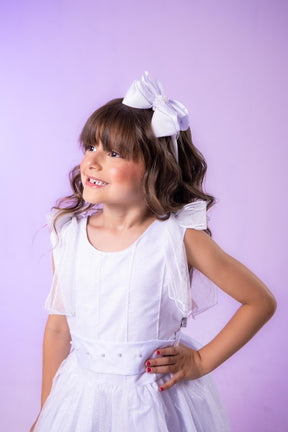 Vestido Marie Longo Mel Branco - Leveza e Elegância para Meninas | Bebeloo Kids