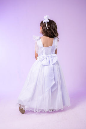 Vestido Marie Longo Mel Branco - Leveza e Elegância para Meninas | Bebeloo Kids