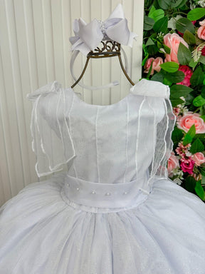 Vestido Marie Longo Mel Branco - Leveza e Elegância para Meninas | Bebeloo Kids