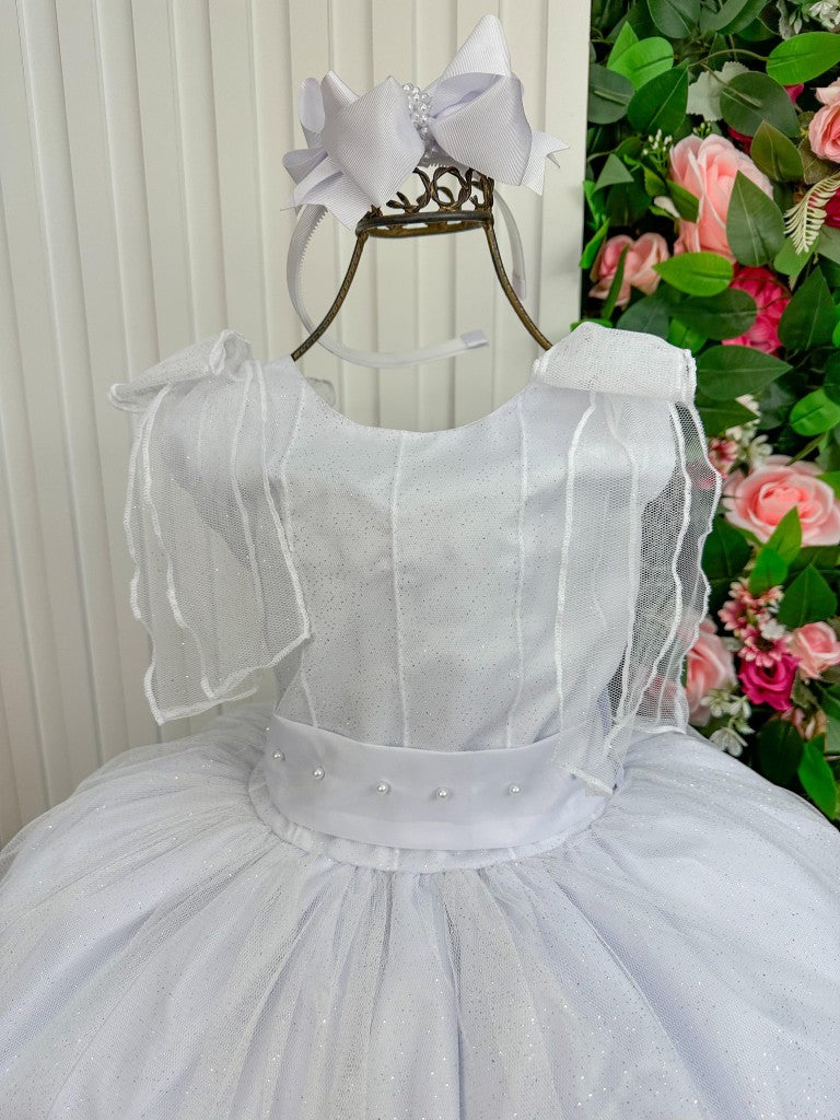 Vestido Marie Longo Mel Branco - Leveza e Elegância para Meninas | Bebeloo Kids