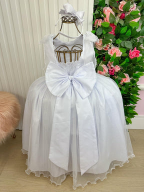 Vestido Marie Longo Mel Branco - Leveza e Elegância para Meninas | Bebeloo Kids
