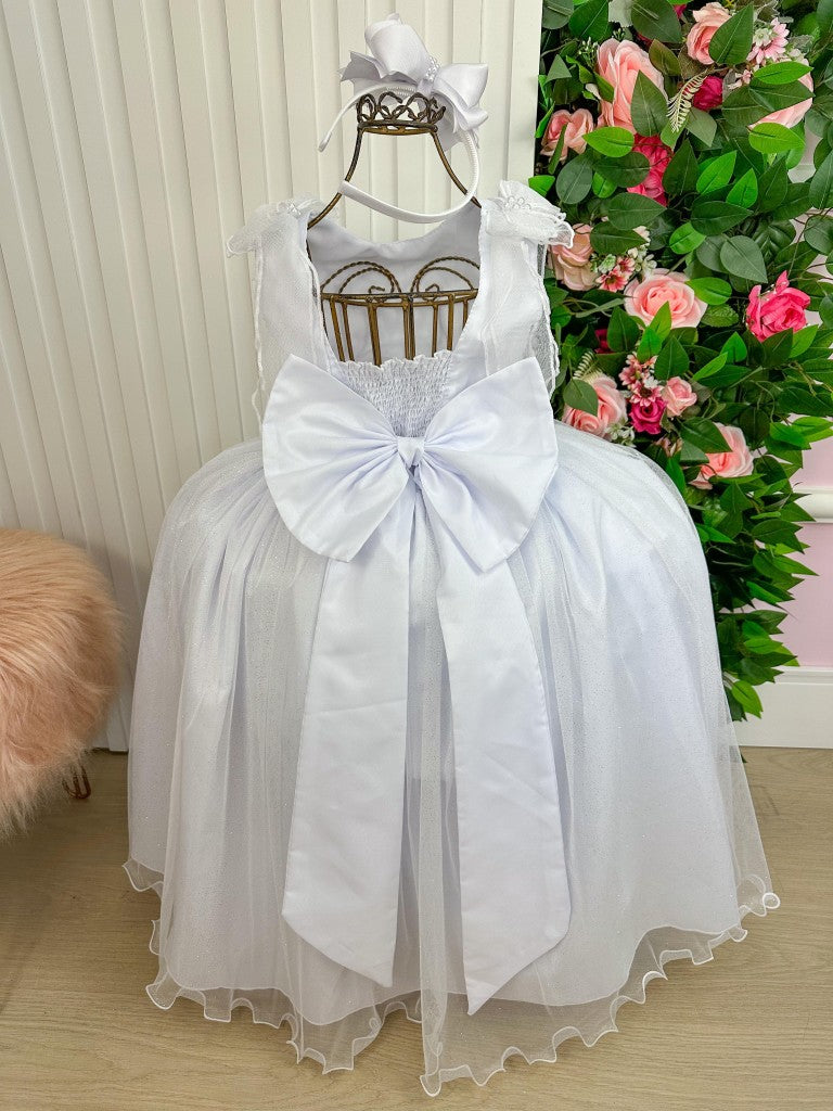 Vestido Marie Longo Mel Branco - Leveza e Elegância para Meninas | Bebeloo Kids