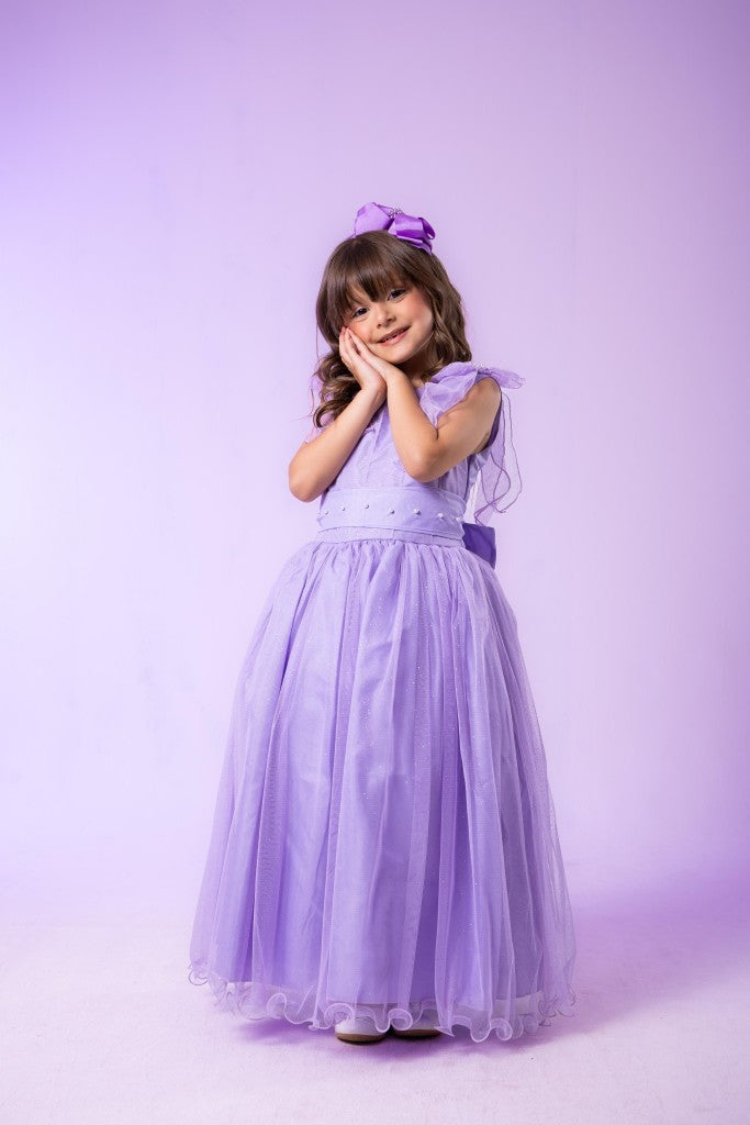 Vestido Marie Longo Mel Lilas - Leveza e Elegância para Meninas | Bebeloo Kids