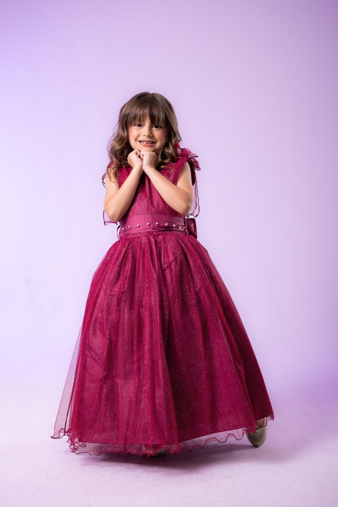 Vestido Marie Longo Mel Marsala - Leveza e Elegância para Meninas | Bebeloo Kids