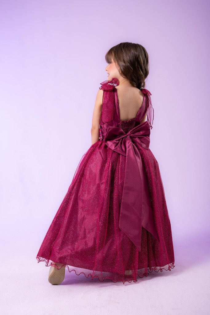 Vestido Marie Longo Mel Marsala - Leveza e Elegância para Meninas | Bebeloo Kids