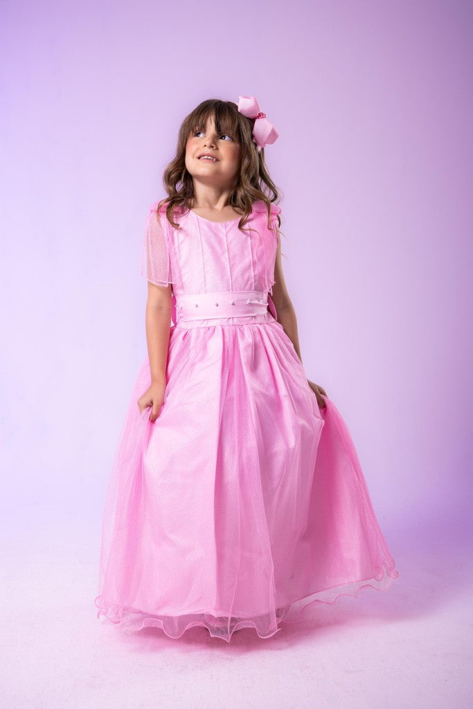 Vestido Marie Longo Mel Rosa Bebe - Leveza e Elegância para Meninas | Bebeloo Kids
