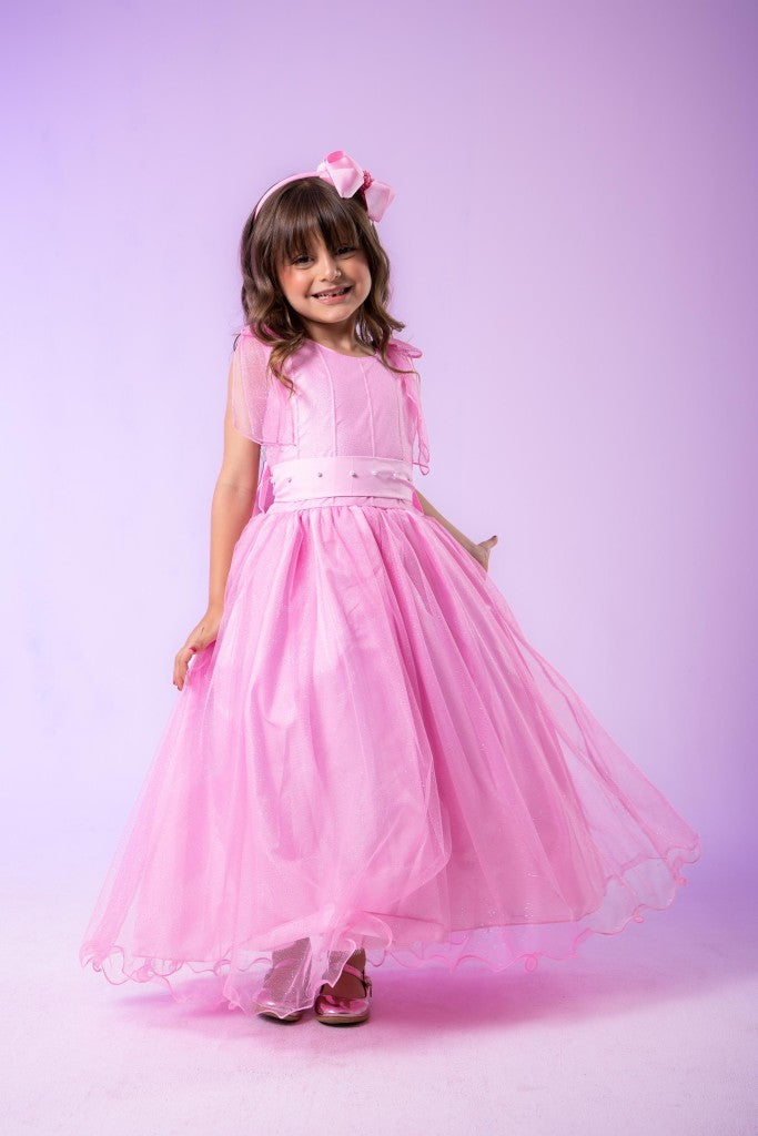 Vestido Marie Longo Mel Rosa Bebe - Leveza e Elegância para Meninas | Bebeloo Kids