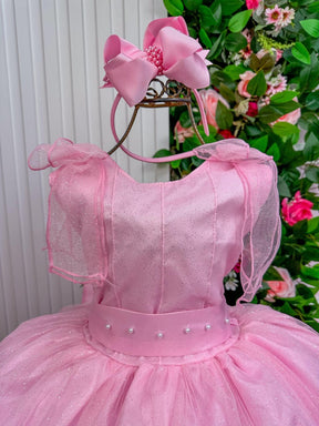 Vestido Marie Longo Mel Rosa Bebe - Leveza e Elegância para Meninas | Bebeloo Kids