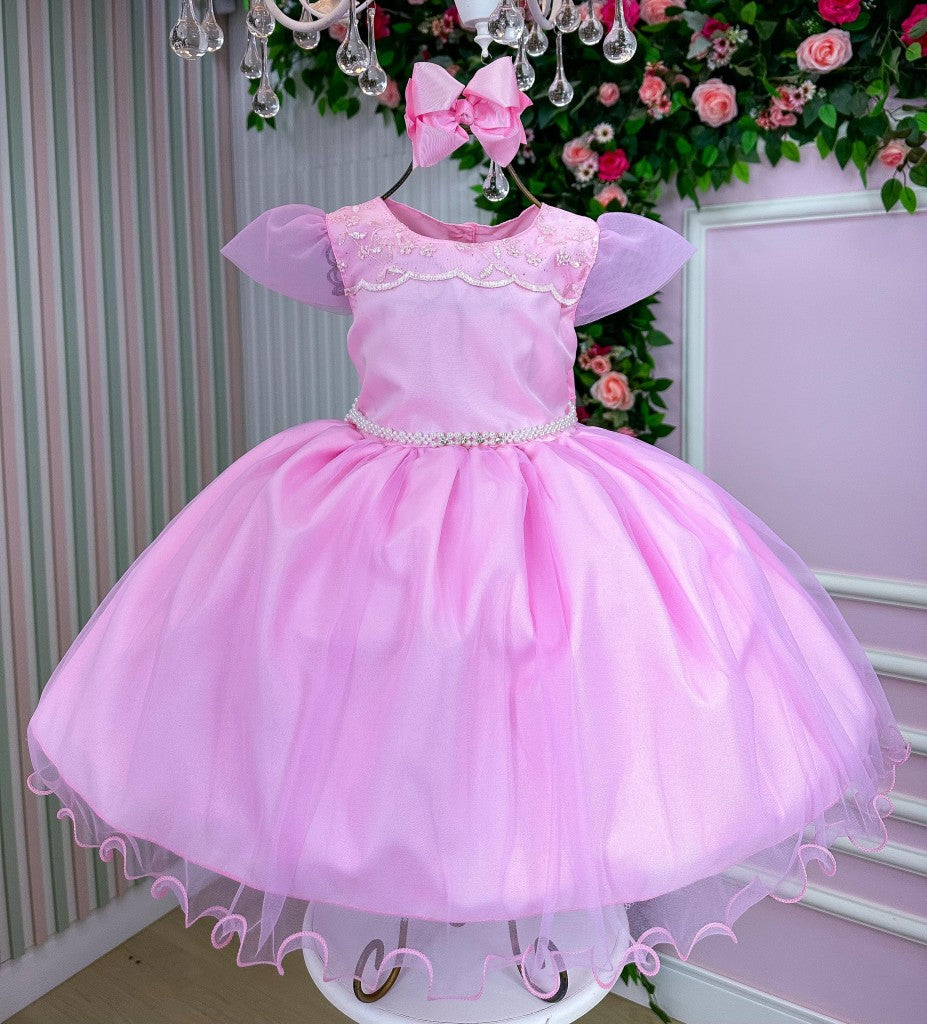 Vestido Marie Rosa Bebe Carina - Leveza e Elegância para Meninas | Bebeloo Kids
