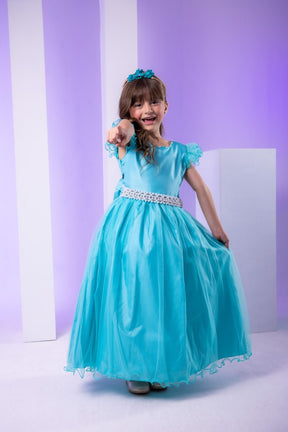 Vestido Marie Longo Amanda Verde Tiffany - Leveza e Elegância para Meninas | Bebeloo Kids