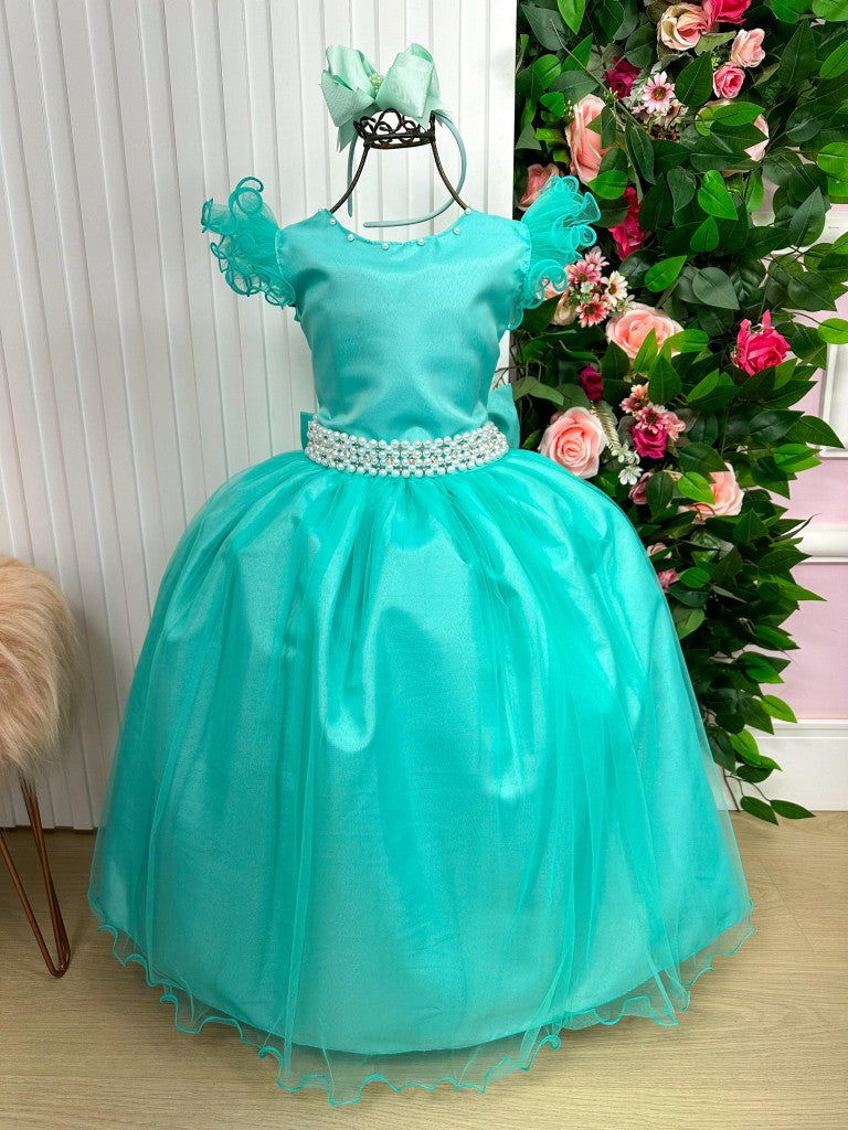 Vestido Marie Longo Amanda Verde Tiffany - Leveza e Elegância para Meninas | Bebeloo Kids