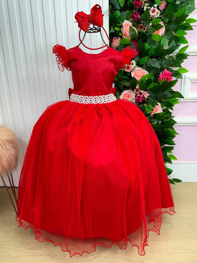 Vestido Marie Longo Amanda Vermelho - Leveza e Elegância para Meninas | Bebeloo Kids