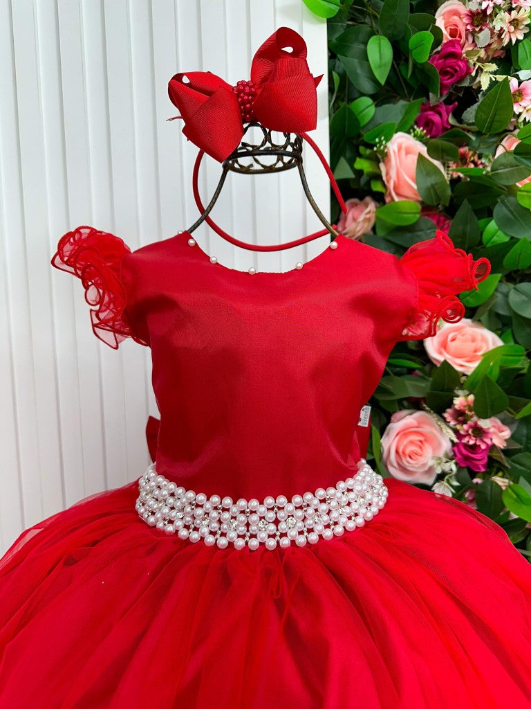 Vestido Marie Longo Amanda Vermelho - Leveza e Elegância para Meninas | Bebeloo Kids