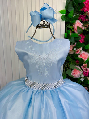 Vestido Marie Longo Larissa Azul Bebe - Leveza e Elegância para Meninas | Bebeloo Kids