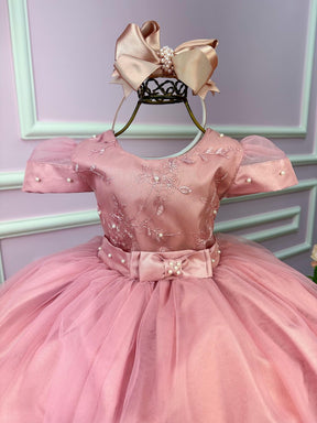 Vestido Marie Rose Laço Bella - Toque Delicado para Completar o Visual | Bebeloo Kids