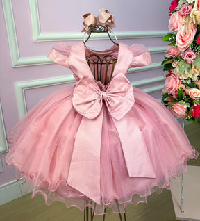 Vestido Marie Rose Laço Bella - Toque Delicado para Completar o Visual | Bebeloo Kids