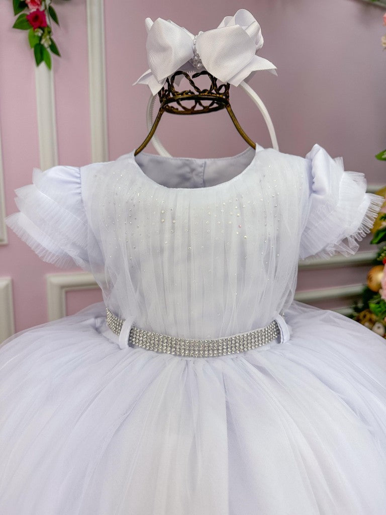 Vestido Menina Bonita Branco Peito Tule - Leveza e Elegância para Meninas | Bebeloo Kids
