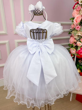 Vestido Menina Bonita Branco Peito Tule - Leveza e Elegância para Meninas | Bebeloo Kids