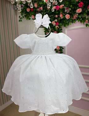 Vestido Miss Cherry Cristal Lese - Laise Branco - Leveza e Elegância para Meninas | Bebeloo Kids