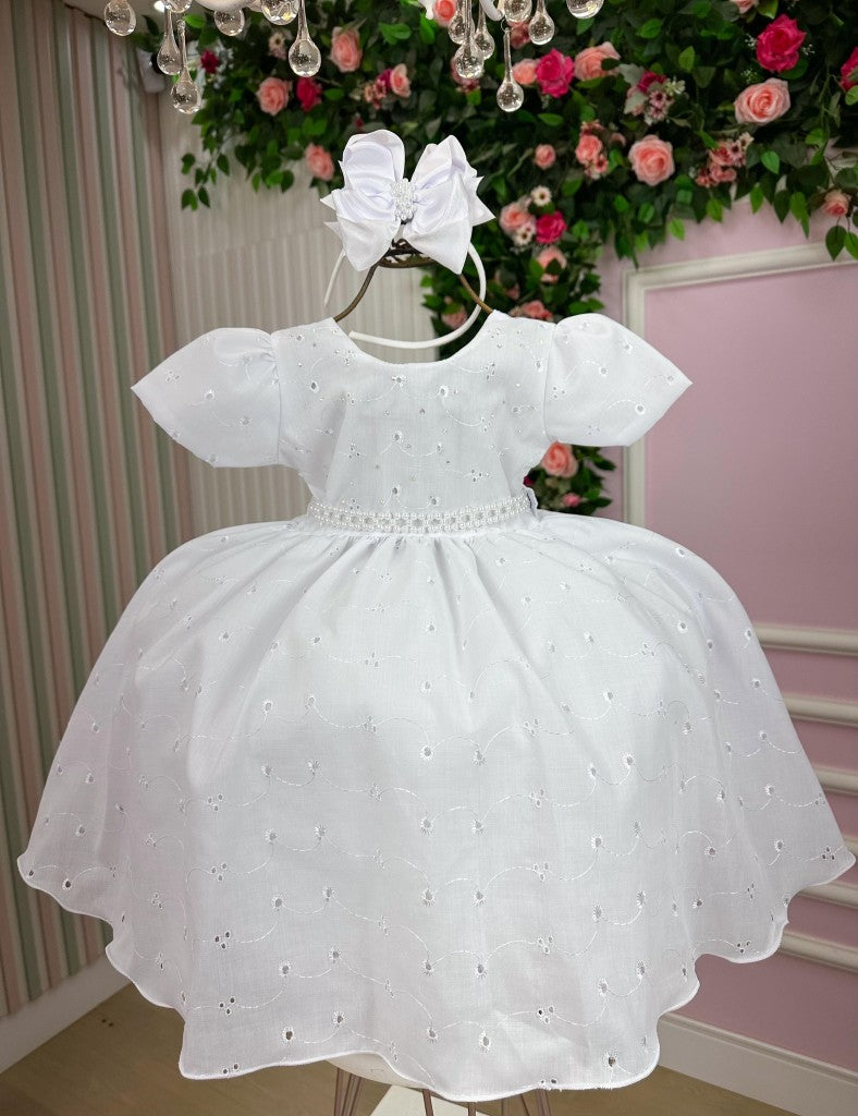 Vestido Miss Cherry Cristal Lese - Laise Branco - Leveza e Elegância para Meninas | Bebeloo Kids