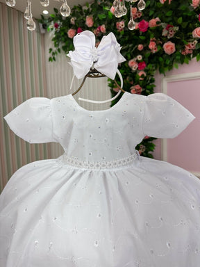 Vestido Miss Cherry Cristal Lese - Laise Branco - Leveza e Elegância para Meninas | Bebeloo Kids