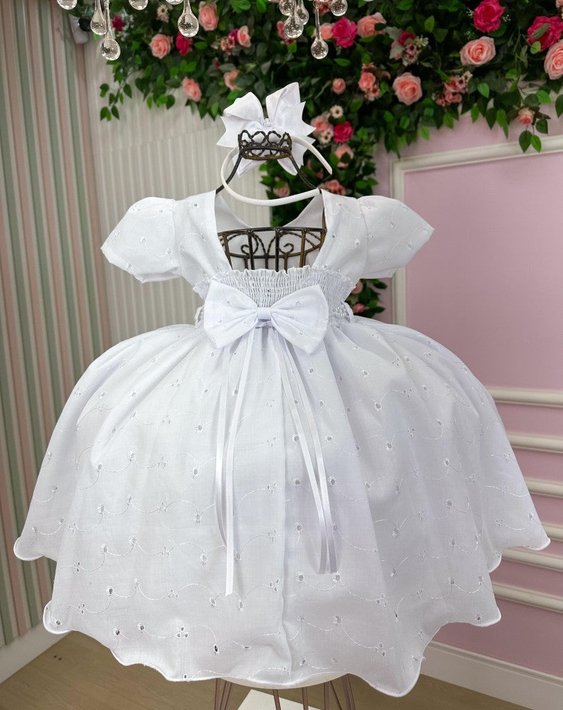 Vestido Miss Cherry Cristal Lese - Laise Branco - Leveza e Elegância para Meninas | Bebeloo Kids
