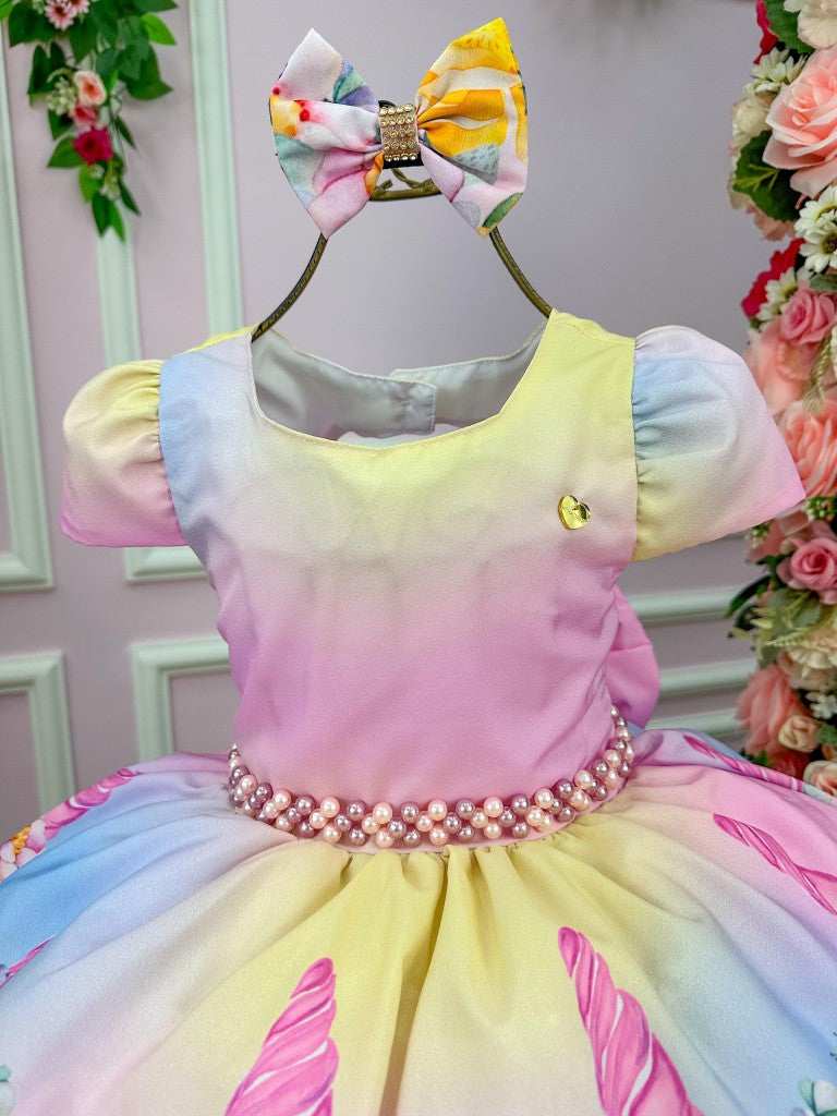 Vestido Mimadine Unicornio Colorido - Arco Iris - Leveza e Elegância para Meninas | Bebeloo Kids