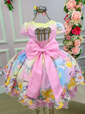 Vestido Mimadine Unicornio Colorido - Arco Iris - Leveza e Elegância para Meninas | Bebeloo Kids