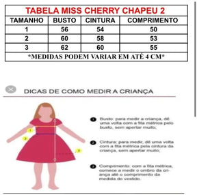 Vestido Miss Cherry Chapeu Azul Bebe Flores e Borboletas - Leveza e Elegância para Meninas | Bebeloo Kids