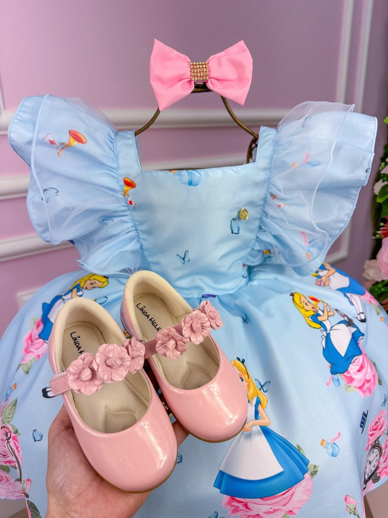 Vestido Tematicos Kids Alice No País Das Maravilhas - Leveza e Elegância para Meninas | Bebeloo Kids