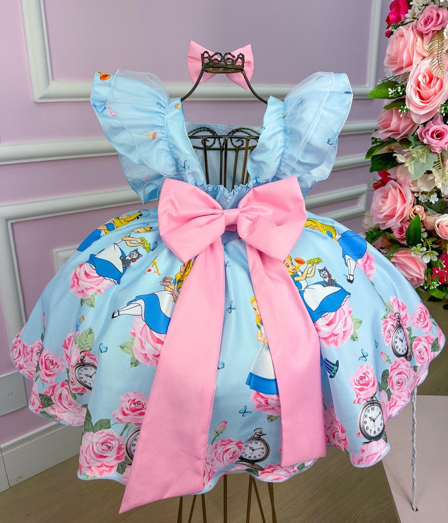 Vestido Tematicos Kids Alice No País Das Maravilhas - Leveza e Elegância para Meninas | Bebeloo Kids