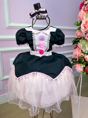 Vestido Temáticos Kids Mundo Bita Preto e Rosa - Leveza e Elegância para Meninas | Bebeloo Kids