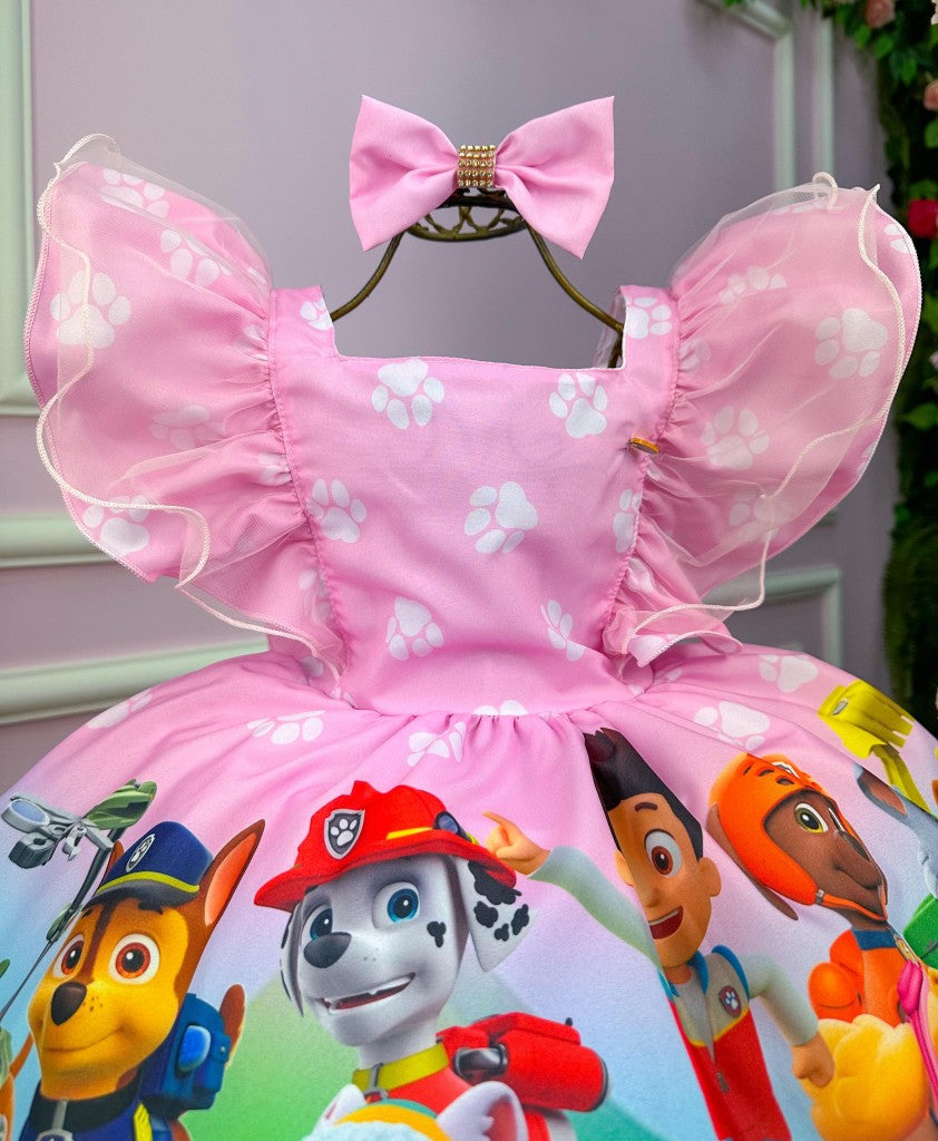 Vestido Temáticos Kids Patrulha Canina -Sky - Leveza e Elegância para Meninas | Bebeloo Kids