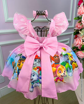 Vestido Temáticos Kids Patrulha Canina -Sky - Leveza e Elegância para Meninas | Bebeloo Kids