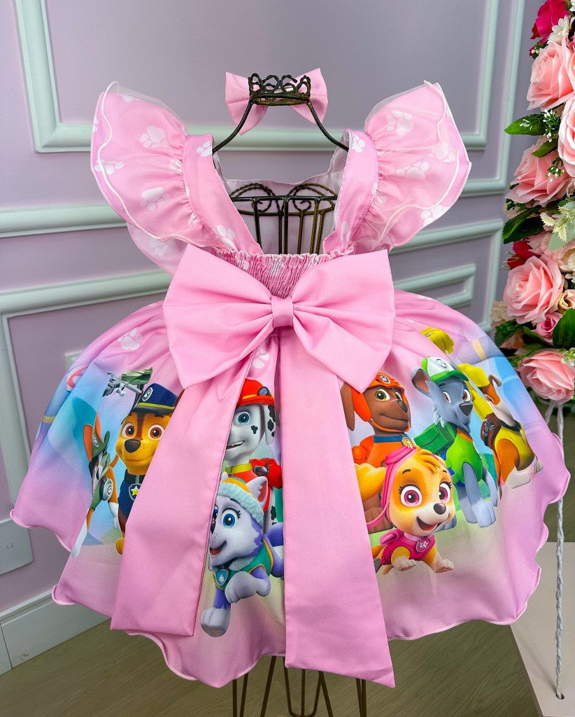 Vestido Temáticos Kids Patrulha Canina -Sky - Leveza e Elegância para Meninas | Bebeloo Kids