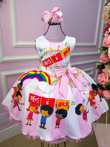 Vestido Tematicos Luxo 3 Palavrinhas - Leveza e Elegância para Meninas | Bebeloo Kids