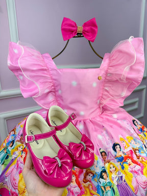 Vestido Temáticos Kids Princesas Disney Rosa - Leveza e Elegância para Meninas | Bebeloo Kids