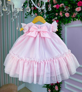 Vestido Vila Lele Jardim das Borboletas Baby Liz Rosa Bebe - Leveza e Elegância para Meninas | Bebeloo Kids