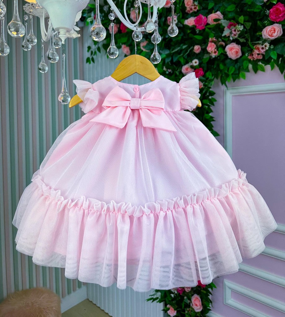 Vestido Vila Lele Jardim das Borboletas Baby Liz Rosa Bebe - Leveza e Elegância para Meninas | Bebeloo Kids