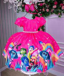 Vestido Tematicos Ysa Kids Divertidamente Pink - Leveza e Elegância para Meninas | Bebeloo Kids