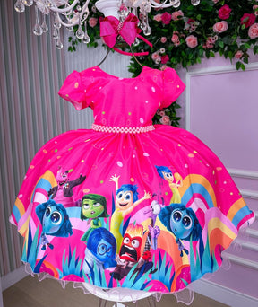 Vestido Tematicos Ysa Kids Divertidamente Pink - Leveza e Elegância para Meninas | Bebeloo Kids