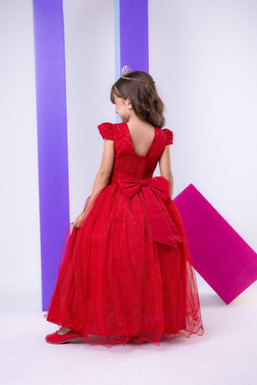 Vestido Vila Lele Longo Jardim Encantado Borboletas Vermelho - Leveza e Elegância para Meninas | Bebeloo Kids