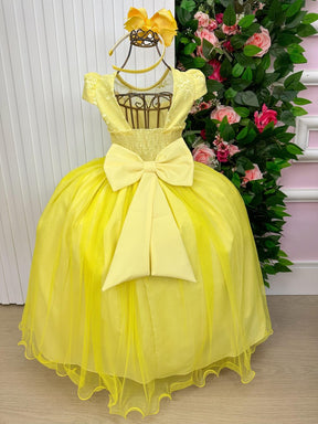 Vestido Vila Lele Longo Jardim Encantado Borboletas Amarelo - Leveza e Elegância para Meninas | Bebeloo Kids