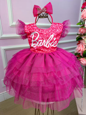 Vestido Ysa Kids Barbie Luxinho Pink - Leveza e Elegância para Meninas | Bebeloo Kids