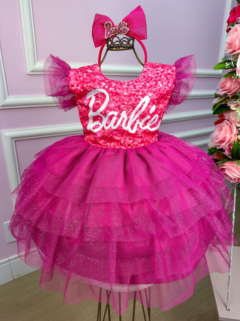 Vestido Ysa Kids Barbie Luxinho Pink - Leveza e Elegância para Meninas | Bebeloo Kids