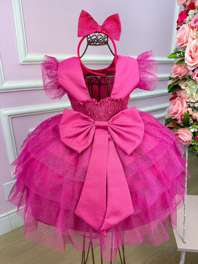 Vestido Ysa Kids Barbie Luxinho Pink - Leveza e Elegância para Meninas | Bebeloo Kids