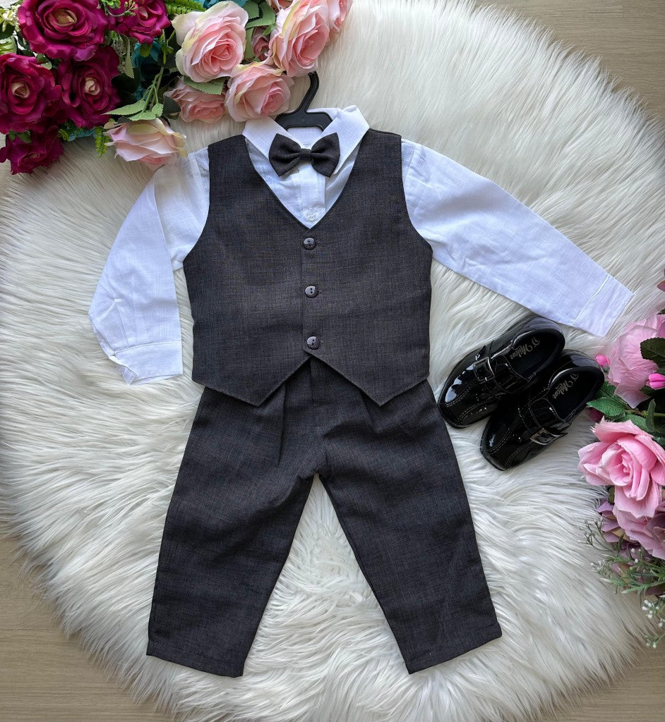 Conjunto Miss Cherry Colete Alfaiataria Preto - Estilo Delicado para o Dia a Dia | Bebeloo Kids