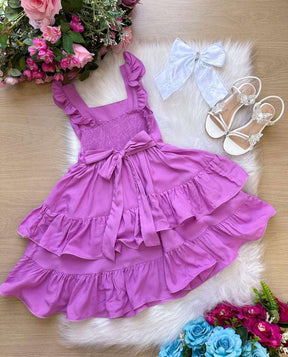 Vestido Banana Club Mariana Modinha Lilas