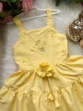 Vestido Blogueirinha Cecilia Amarelo - Leveza e Elegância para Meninas | Bebeloo Kids
