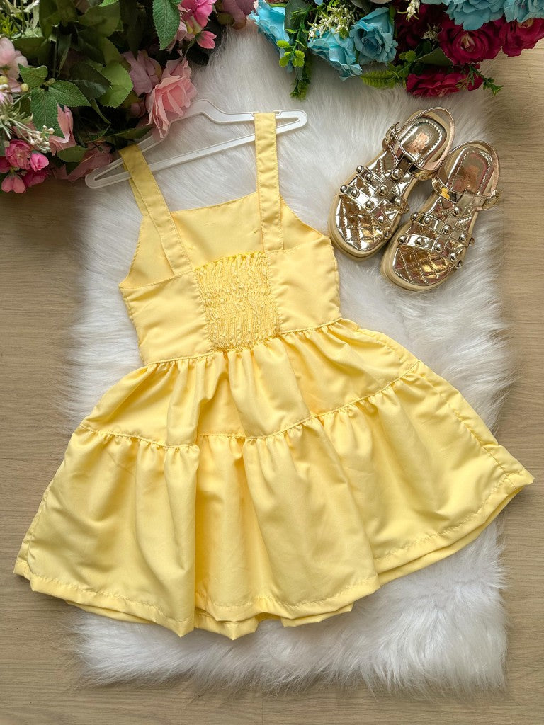 Vestido Blogueirinha Cecilia Amarelo - Leveza e Elegância para Meninas | Bebeloo Kids